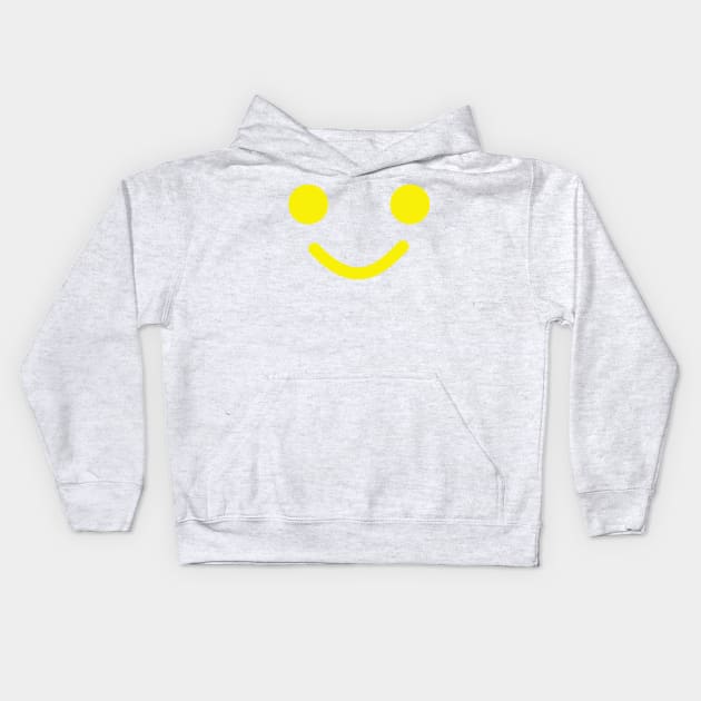 Smiling Minifig Face Kids Hoodie by ChilleeW